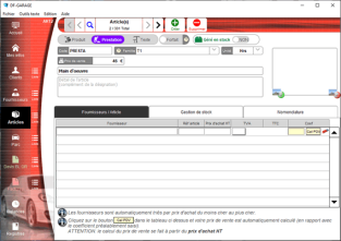 DF-GARAGE Articles Prestations
